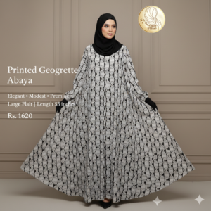 printed georgette abaya