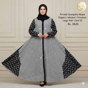 printed georgette abaya