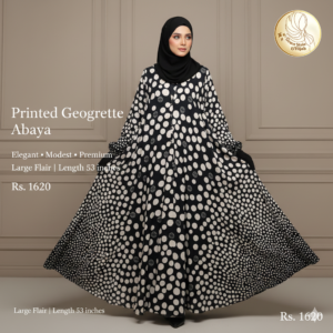 printed georgette abaya