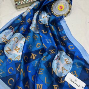 branded print silk scarf chanel