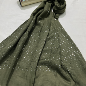 sequence lawn hijab olive green