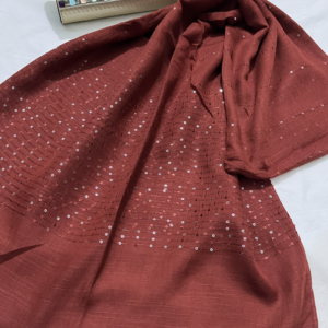 sequence lawn hijab rust