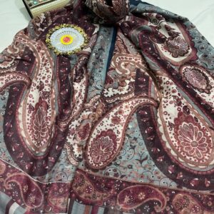 printed lawn scarf